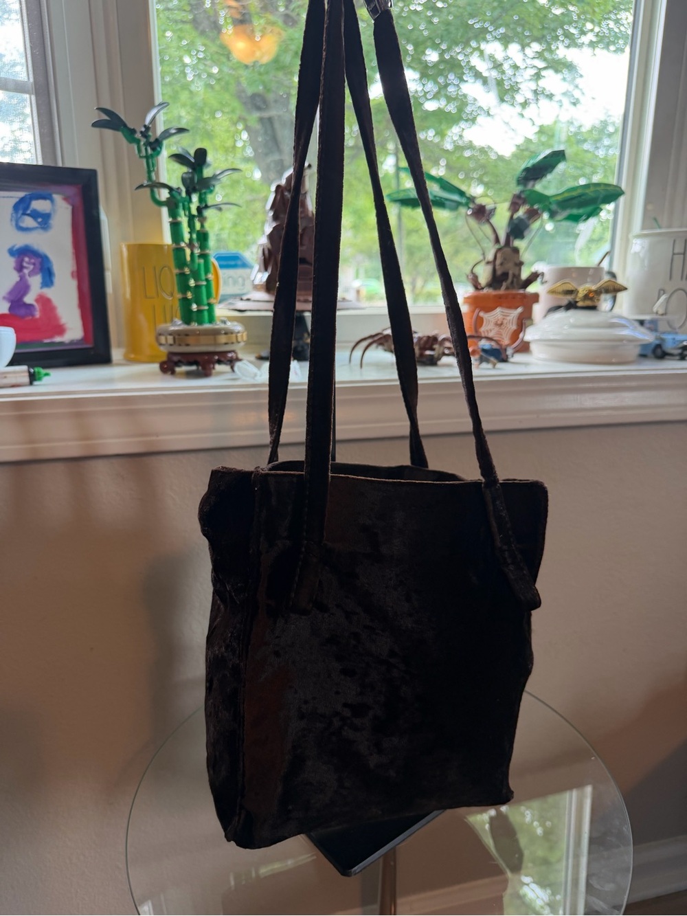 Furla Chocolate Velvet small tote